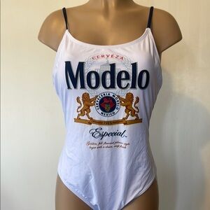 Modelo Especial White Logo One-Piece Swimsuit